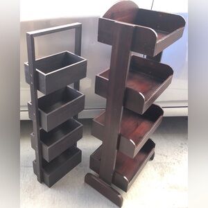 Wooden Bathroom Shelf Beauty Accessories Make Up Towels Storage Organizer Caddy